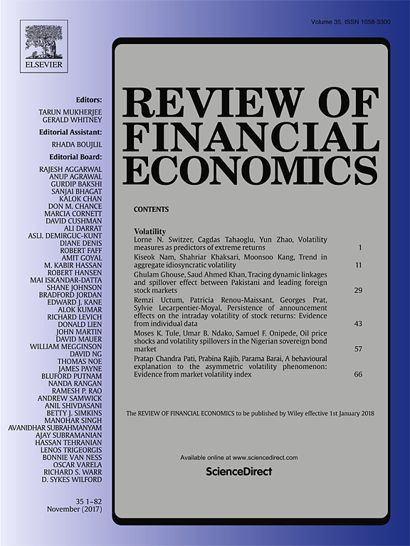 Go to journal home page - Review of Financial Economics